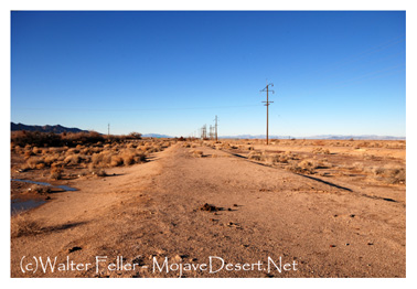 Photo of Tonopah and Tidewater railroad bed at Death Valley Junction, California